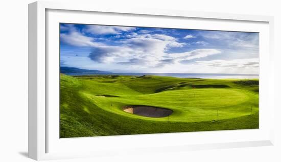 18th Green at Brora Golf Club, Moray Firth, Brora, Scotland-Panoramic Images-Framed Photographic Print