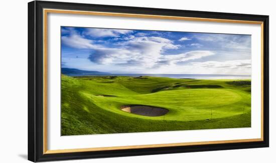 18th Green at Brora Golf Club, Moray Firth, Brora, Scotland-Panoramic Images-Framed Photographic Print