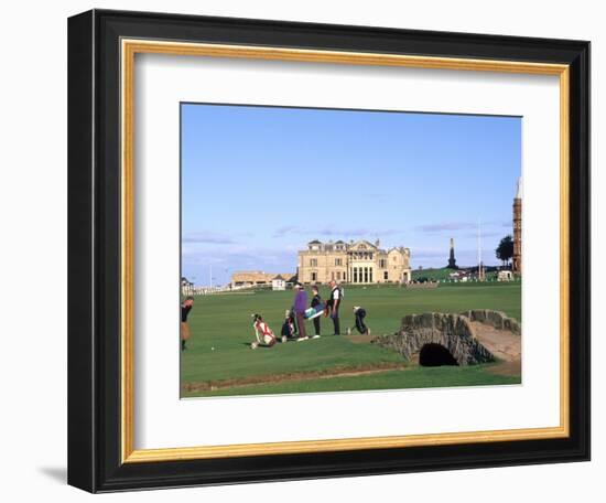 18th Hole and Fairway at Swilken Bridge Golf, St Andrews Golf Course, St Andrews, Scotland-Bill Bachmann-Framed Photographic Print