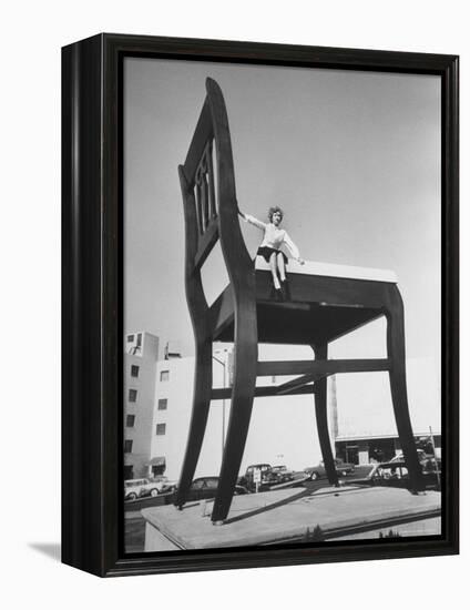 19 Ft. Chair Being Used as an Advertising Stunt-Ed Clark-Framed Premier Image Canvas