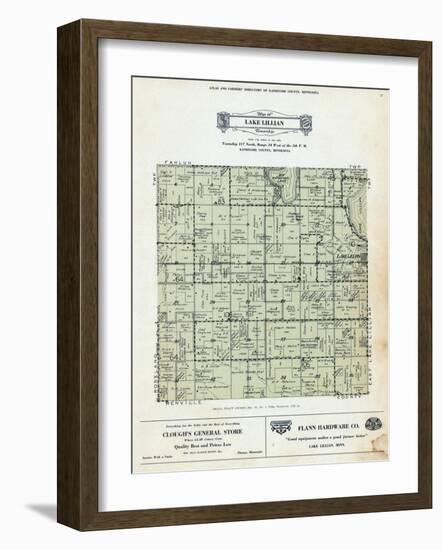 1900, Lake Lillian Township, Kandiyohi Lake, Minnesota, United States-null-Framed Giclee Print