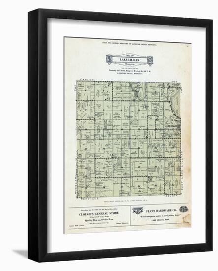 1900, Lake Lillian Township, Kandiyohi Lake, Minnesota, United States-null-Framed Giclee Print