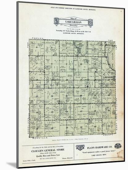 1900, Lake Lillian Township, Kandiyohi Lake, Minnesota, United States-null-Mounted Giclee Print