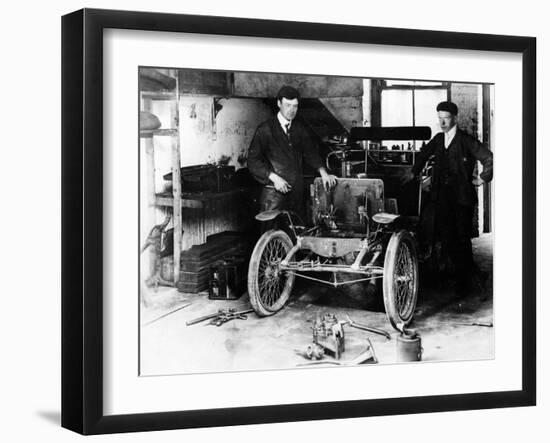 1900 New Orleans Car under Construction, (C1900)-null-Framed Photographic Print