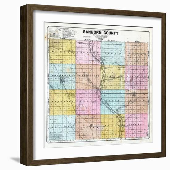 1900, Sanborn County Map, South Dakota, United States-null-Framed Giclee Print