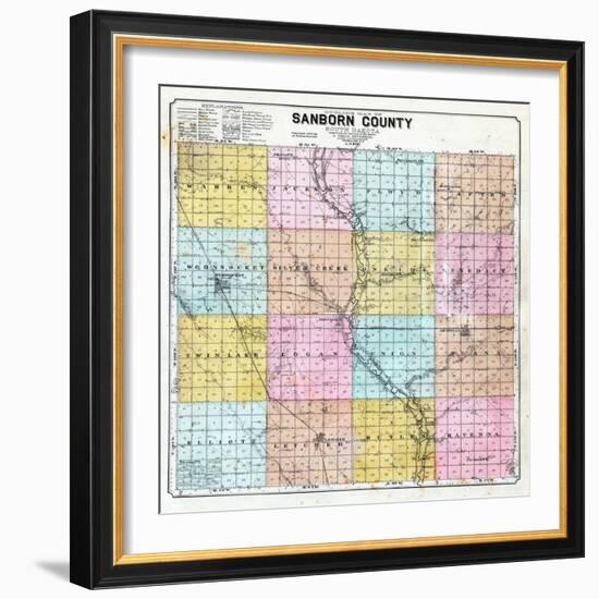 1900, Sanborn County Map, South Dakota, United States-null-Framed Giclee Print