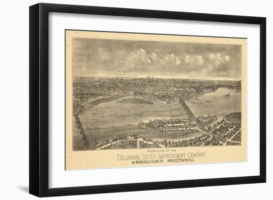 1900, Trenton Bird's Eye View, New Jersey, United States-null-Framed Giclee Print