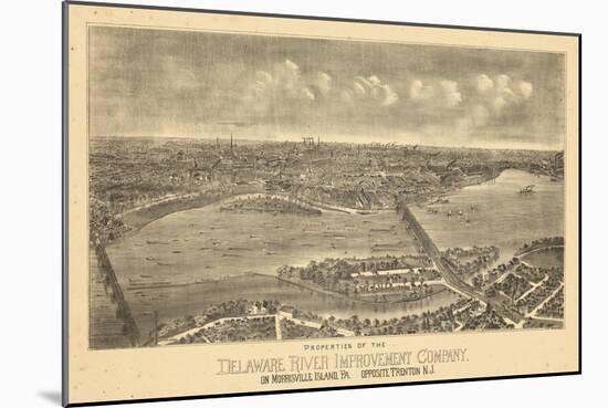 1900, Trenton Bird's Eye View, New Jersey, United States-null-Mounted Giclee Print