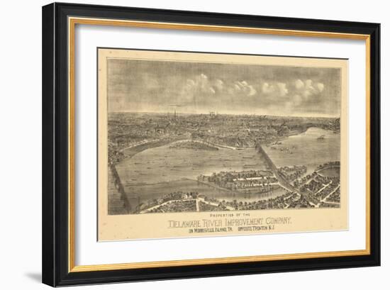 1900, Trenton Bird's Eye View, New Jersey, United States-null-Framed Giclee Print