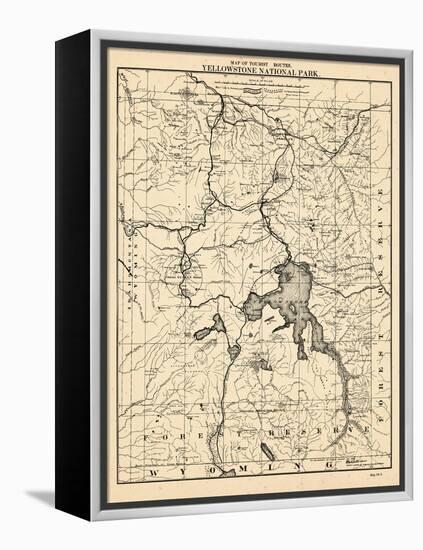 1900, Yellowstone National Park Tourist Map, Wyoming, United States-null-Framed Premier Image Canvas