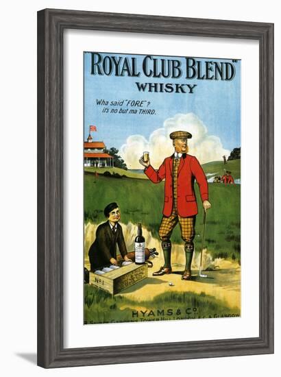 1900s UK Royal Club Blend Whisky Poster-null-Framed Giclee Print