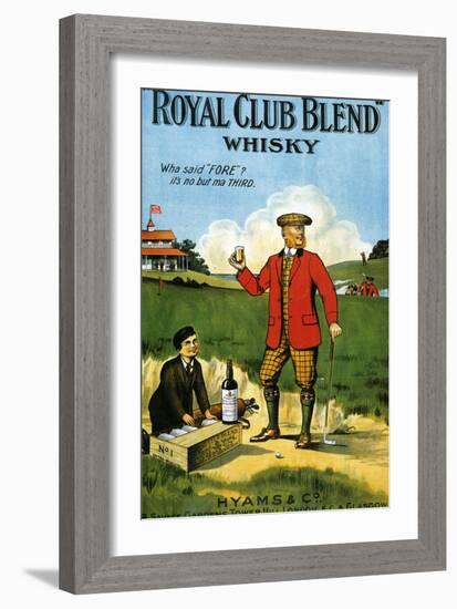 1900s UK Royal Club Blend Whisky Poster-null-Framed Giclee Print