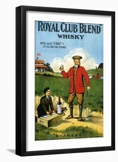 1900s UK Royal Club Blend Whisky Poster-null-Framed Giclee Print