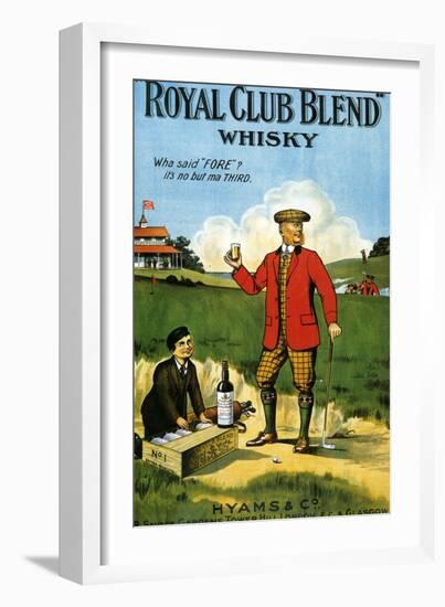 1900s UK Royal Club Blend Whisky Poster-null-Framed Giclee Print