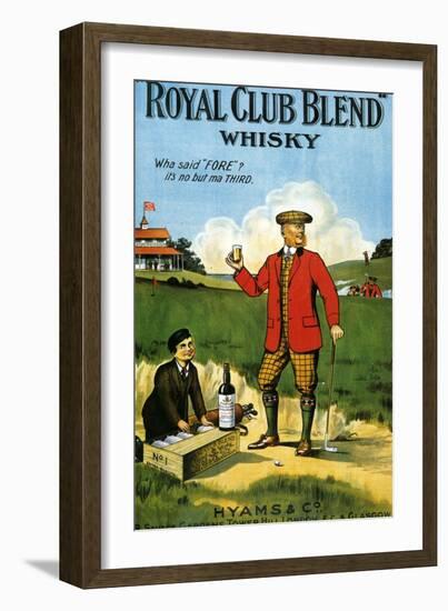 1900s UK Royal Club Blend Whisky Poster-null-Framed Premium Giclee Print