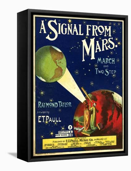 1900s USA A Signal From Mars Sheet Music Cover-null-Framed Premier Image Canvas