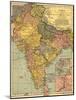 1902 Map of India, Then a Colony Within the British Empire, Showing Internal Boundaries-null-Mounted Art Print