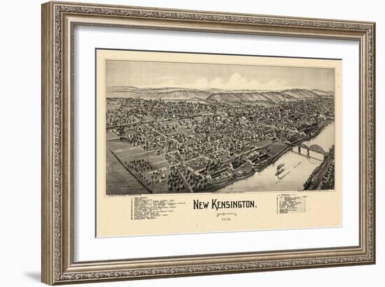 1902, New Kensington Bird's Eye View, Pennsylvania, United States-null-Framed Giclee Print