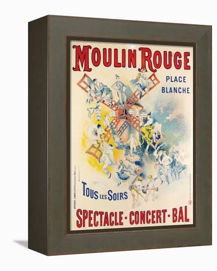 1902- Réouverture Moulin Rouge-Jose Belon-Framed Premier Image Canvas