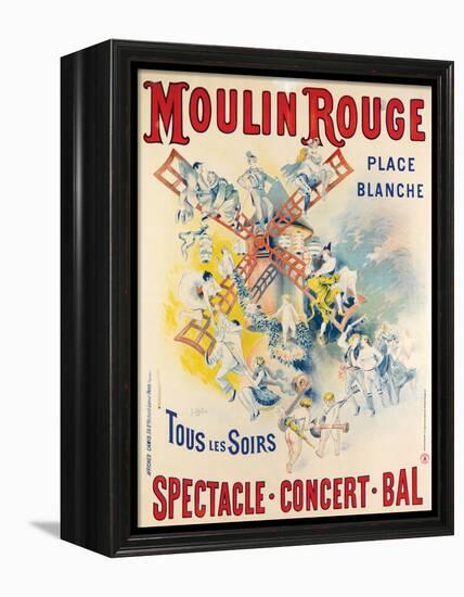 1902- Réouverture Moulin Rouge-Jose Belon-Framed Premier Image Canvas