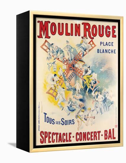 1902- Réouverture Moulin Rouge-Jose Belon-Framed Premier Image Canvas