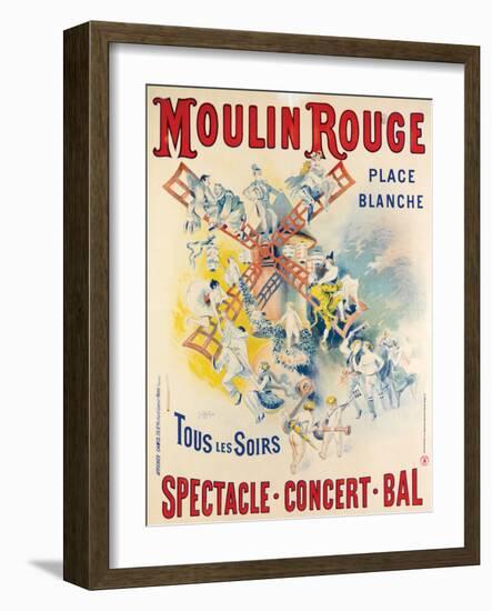 1902- Réouverture Moulin Rouge-Jose Belon-Framed Premium Giclee Print