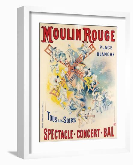 1902- Réouverture Moulin Rouge-Jose Belon-Framed Giclee Print