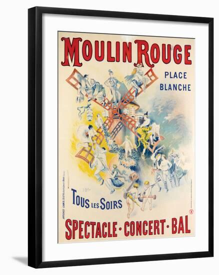 1902- Réouverture Moulin Rouge-Jose Belon-Framed Giclee Print