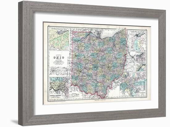 1902, State Map, Ohio, United States-null-Framed Giclee Print