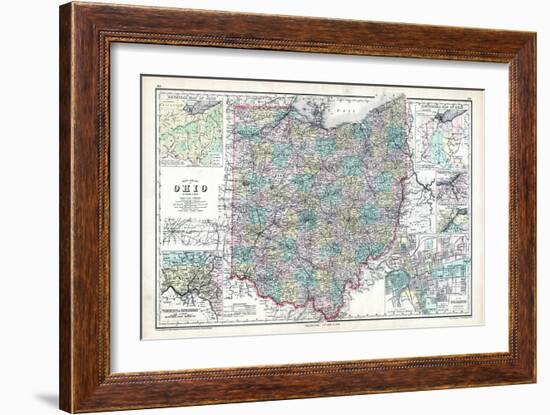 1902, State Map, Ohio, United States-null-Framed Giclee Print