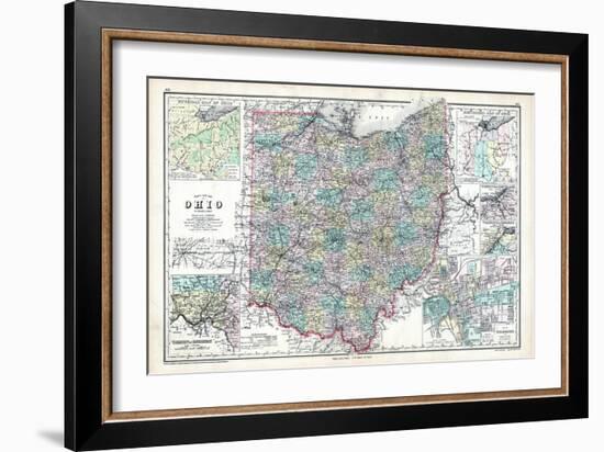 1902, State Map, Ohio, United States-null-Framed Giclee Print