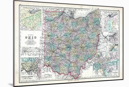 1902, State Map, Ohio, United States-null-Mounted Giclee Print