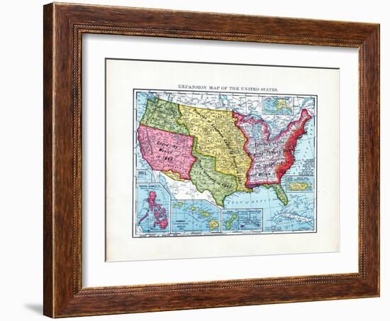 1902, United States Expansion Map, Nebraska, United States-null-Framed Giclee Print