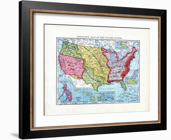 1902, United States Expansion Map, Nebraska, United States-null-Framed Giclee Print