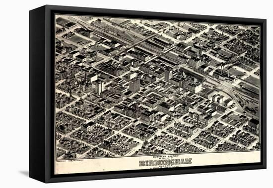 1903, Birmingham Bird's Eye View, Alabama, United States-null-Framed Premier Image Canvas