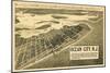 1903, Ocean City Bird's Eye View, New Jersey, United States-null-Mounted Giclee Print