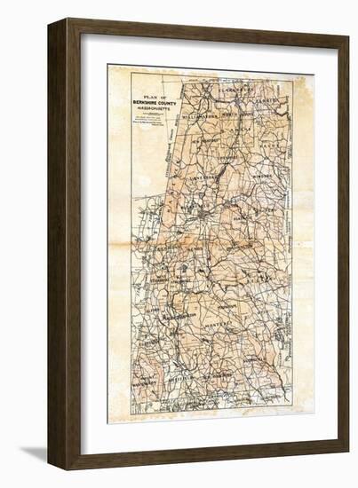 1904, Berkshire County Map, Massachusetts, United States-null-Framed Giclee Print