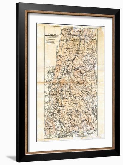 1904, Berkshire County Map, Massachusetts, United States-null-Framed Giclee Print