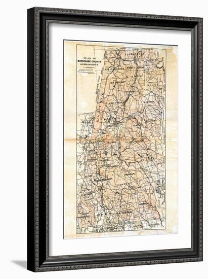 1904, Berkshire County Map, Massachusetts, United States-null-Framed Giclee Print