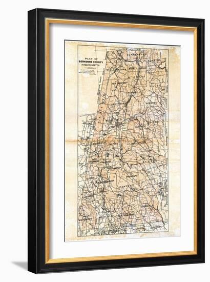 1904, Berkshire County Map, Massachusetts, United States-null-Framed Giclee Print