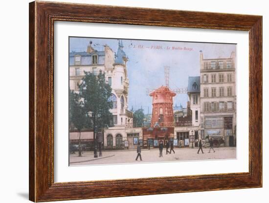 1904 Carte Postal Moulin Rouge-null-Framed Giclee Print