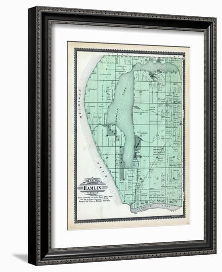 1904, Hamlin Township, Piney Ridge, Lincoln Lake, Bride's Resort, Buggs Point, Michigan, United Sta-null-Framed Giclee Print