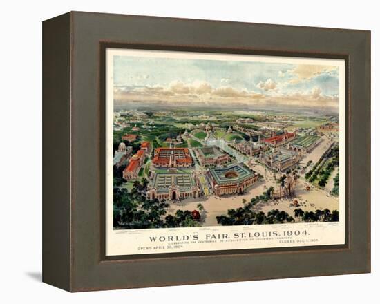 1904, Saint Louis World's Fair Bird's Eye View Unattributed Publisher, Missouri, United-null-Framed Premier Image Canvas