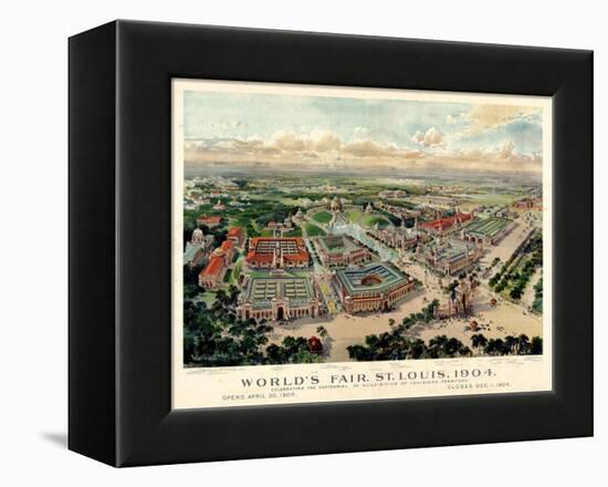 1904, Saint Louis World's Fair Bird's Eye View Unattributed Publisher, Missouri, United-null-Framed Premier Image Canvas