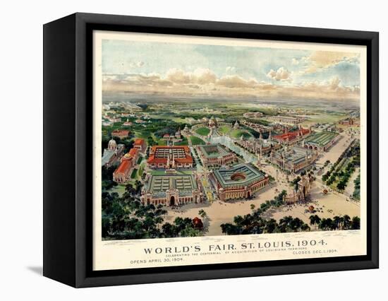 1904, Saint Louis World's Fair Bird's Eye View Unattributed Publisher, Missouri, United-null-Framed Premier Image Canvas