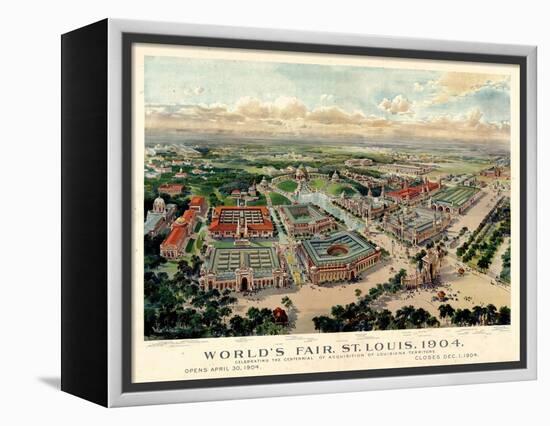 1904, Saint Louis World's Fair Bird's Eye View Unattributed Publisher, Missouri, United-null-Framed Premier Image Canvas