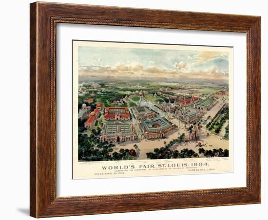 1904, Saint Louis World's Fair Bird's Eye View Unattributed Publisher, Missouri, United-null-Framed Giclee Print