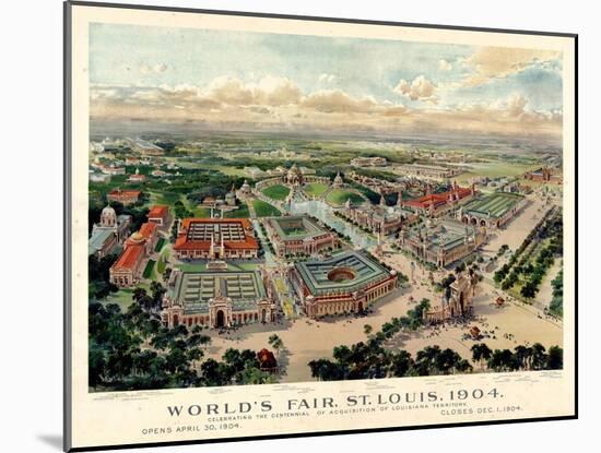 1904, Saint Louis World's Fair Bird's Eye View Unattributed Publisher, Missouri, United-null-Mounted Giclee Print