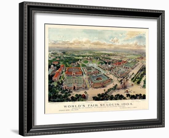 1904, Saint Louis World's Fair Bird's Eye View Unattributed Publisher, Missouri, United-null-Framed Giclee Print