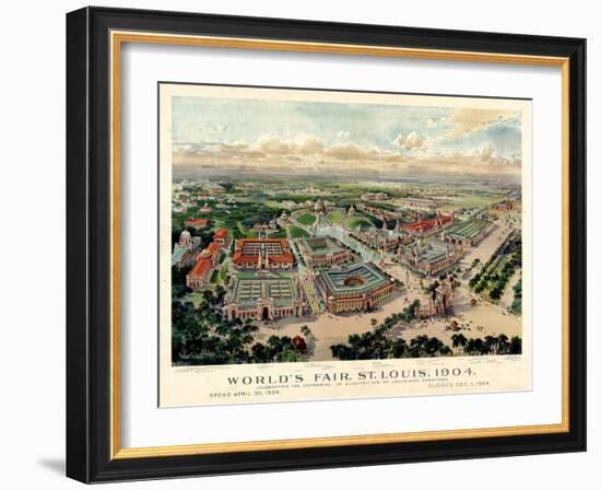 1904, Saint Louis World's Fair Bird's Eye View Unattributed Publisher, Missouri, United-null-Framed Giclee Print